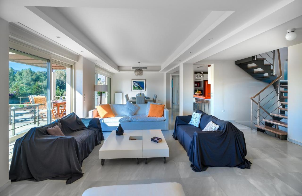 Legrena Beach Villa Sounion Bagian luar foto